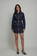 The Monaco Denim Peplum Jacket