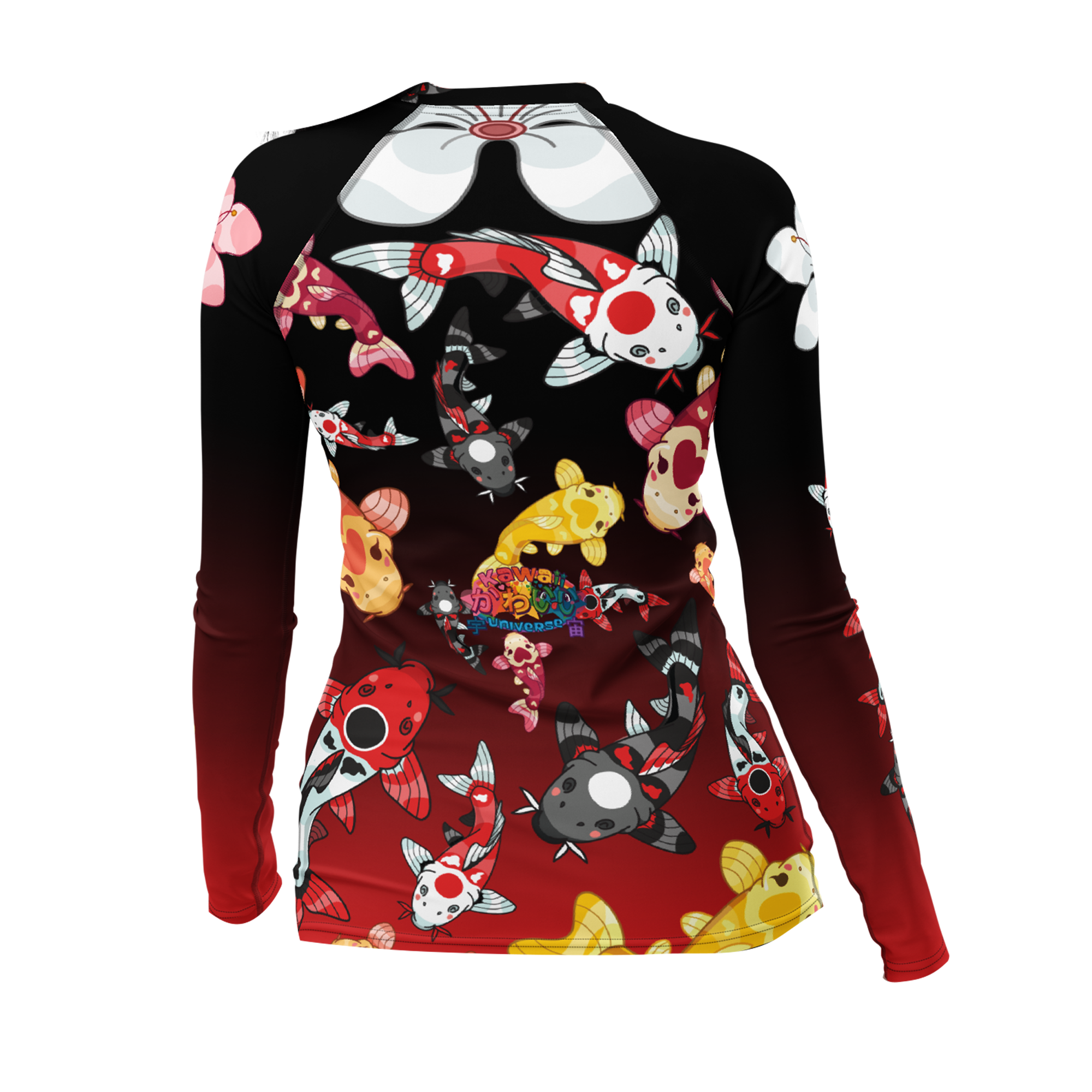 Kawaii Universe - Cute Classic Koi Noir Rash Guard shirt