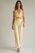 The Aurelia Draped Petal Halter Top